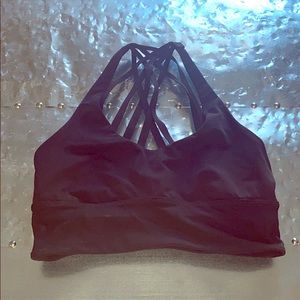 Lululemon long line cross back bra - Black SZ 6